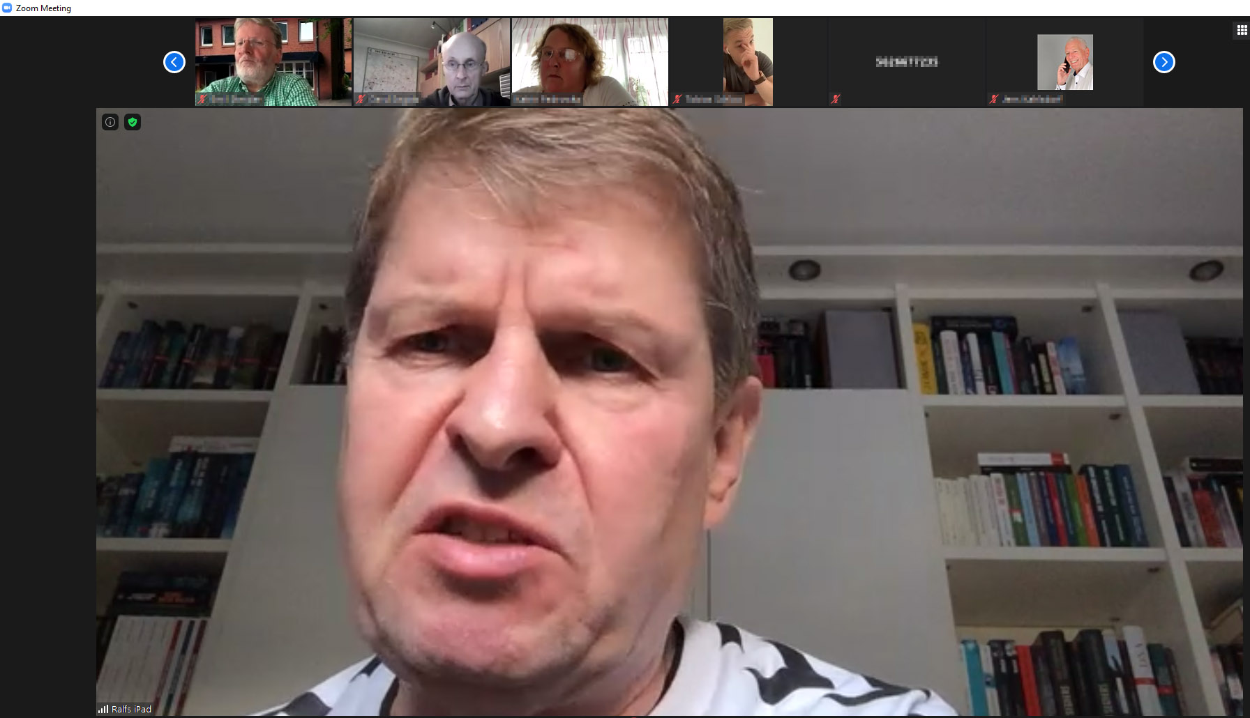 Ralf Stegner in der Videokonferenz